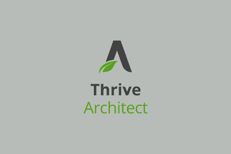 image of Thrive Architect WordPress Page Builder showing its logo